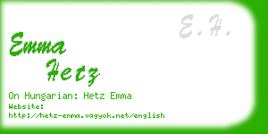 emma hetz business card